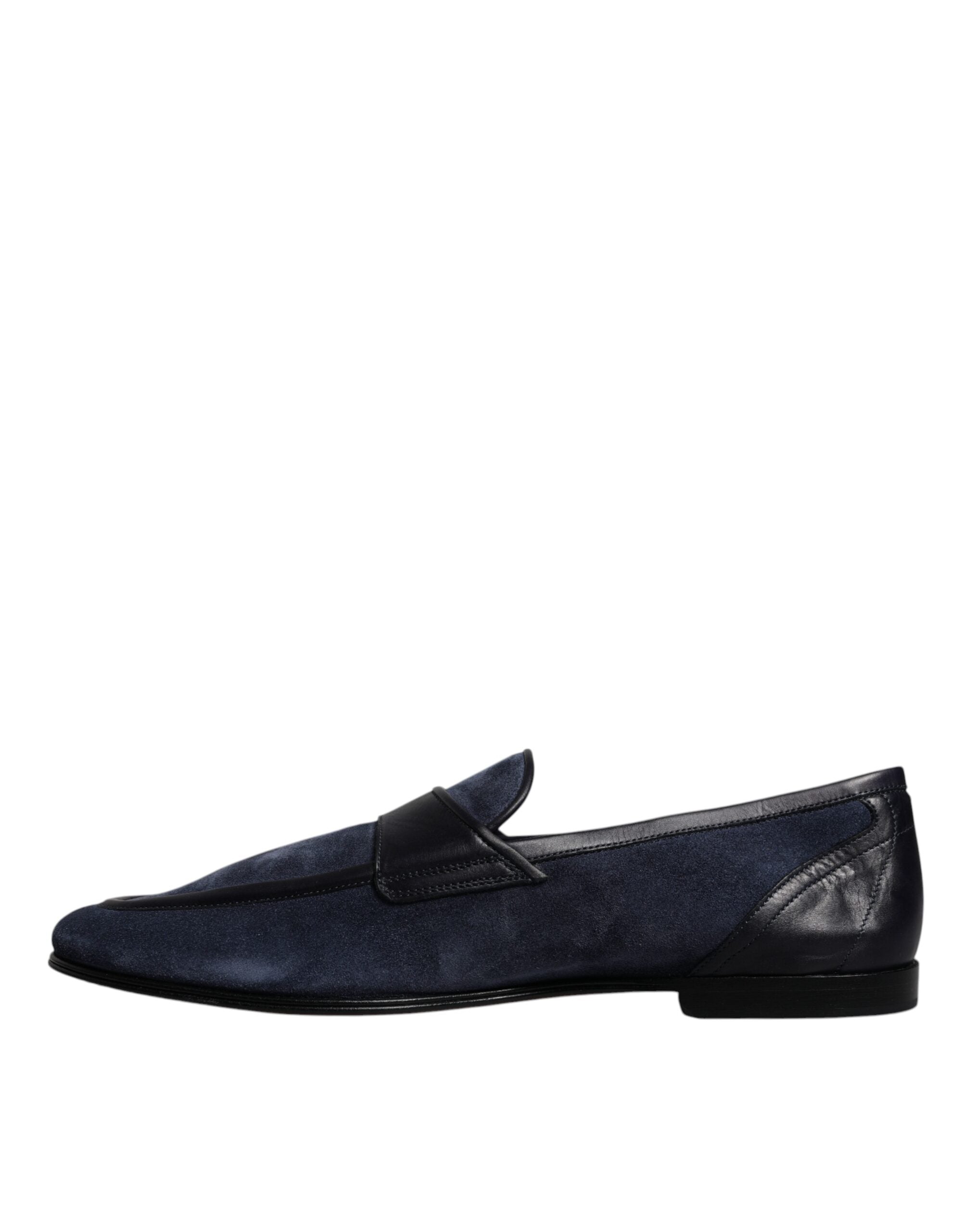 Dolce & Gabbana Blue Suede Leather Shoes Loafer Moccasin Shoes -   -  Dolce & Gabbana.
