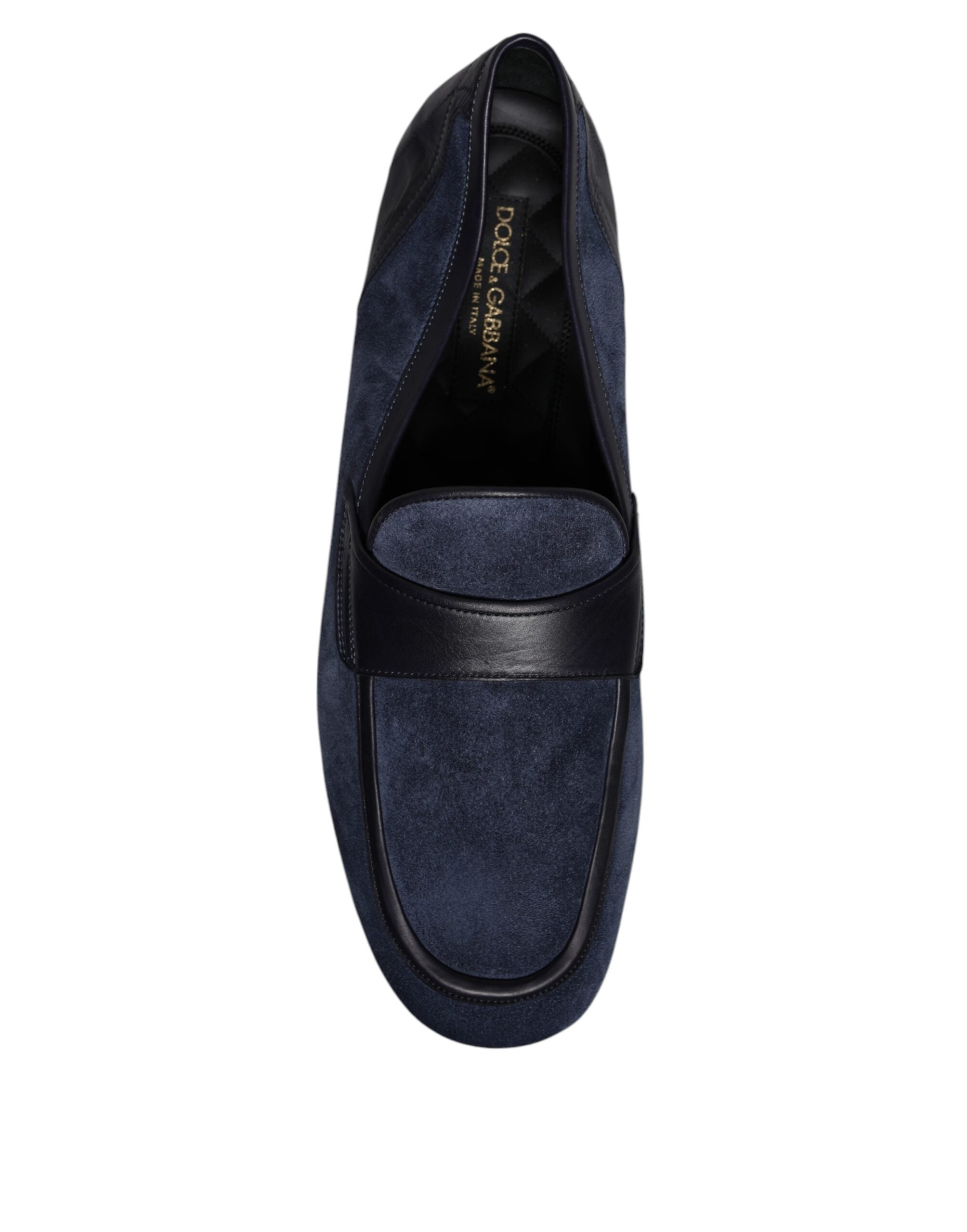 Dolce & Gabbana Blue Suede Leather Shoes Loafer Moccasin Shoes -   -  Dolce & Gabbana.