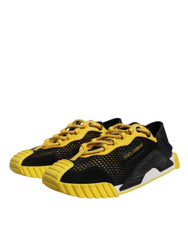 Dolce & Gabbana Black Yellow Low Top NS1 Sneakers Shoes -   -  Dolce & Gabbana.