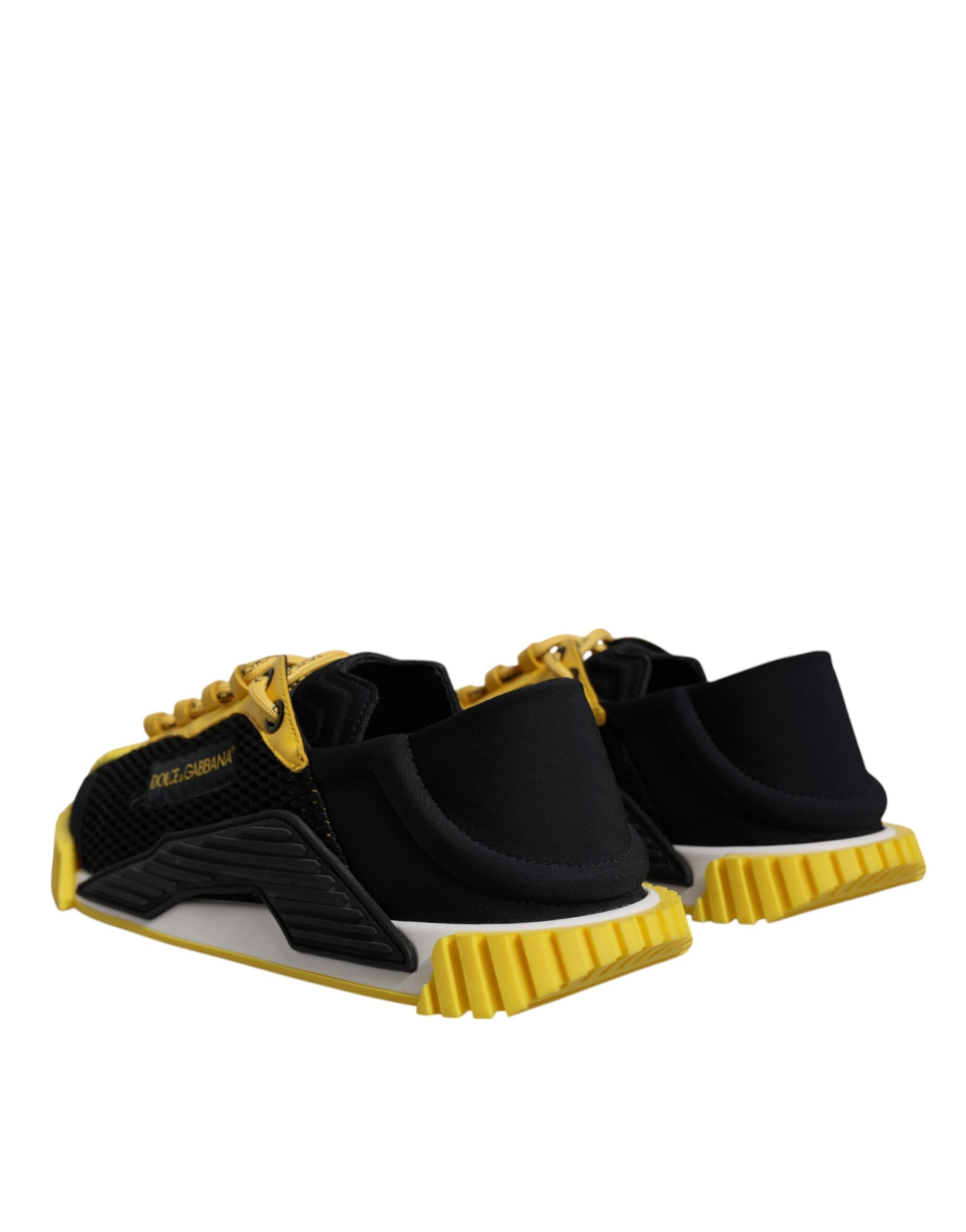 Dolce & Gabbana Black Yellow Low Top NS1 Sneakers Shoes -   -  Dolce & Gabbana.