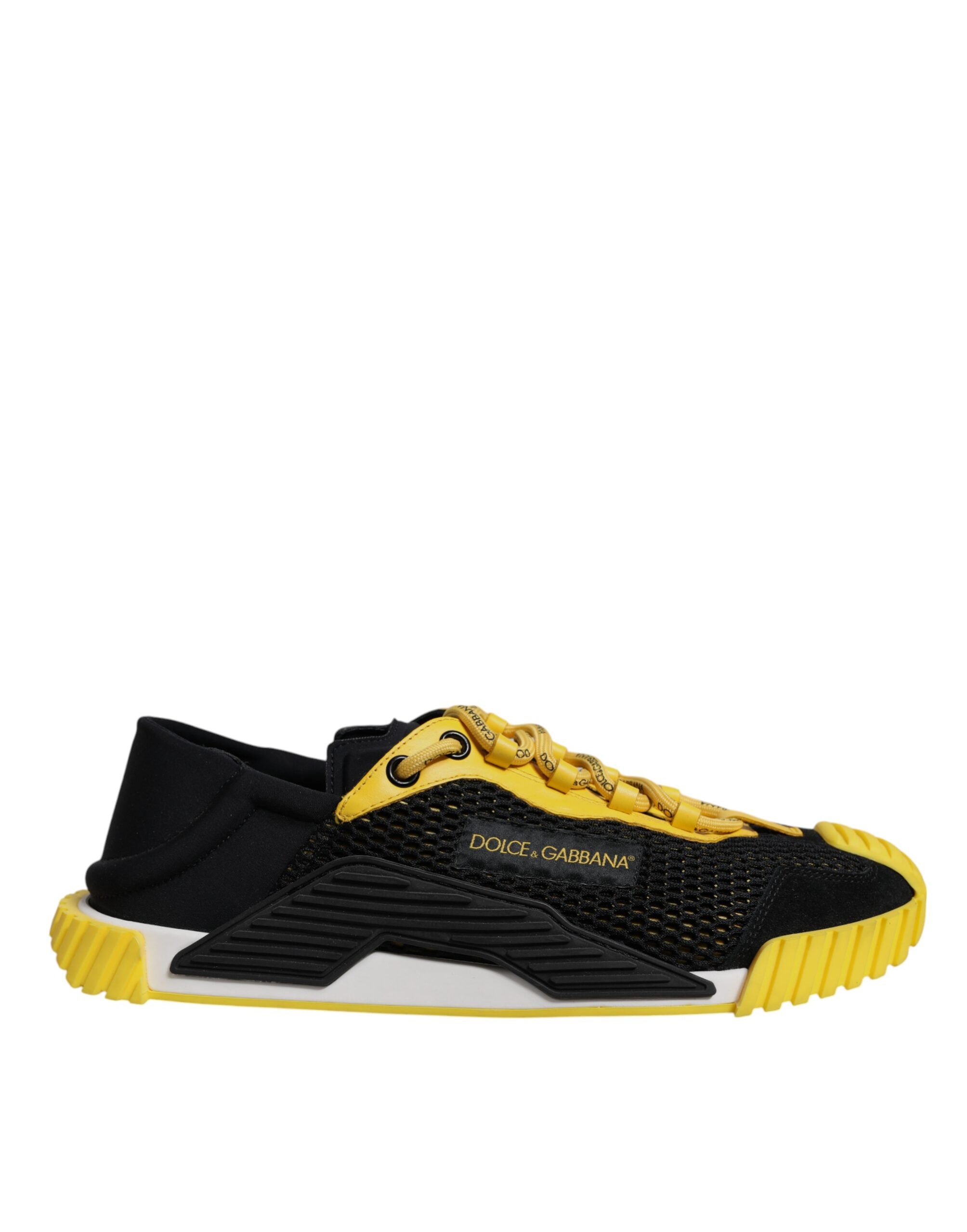 Dolce & Gabbana Black Yellow Low Top NS1 Sneakers Shoes -   -  Dolce & Gabbana.