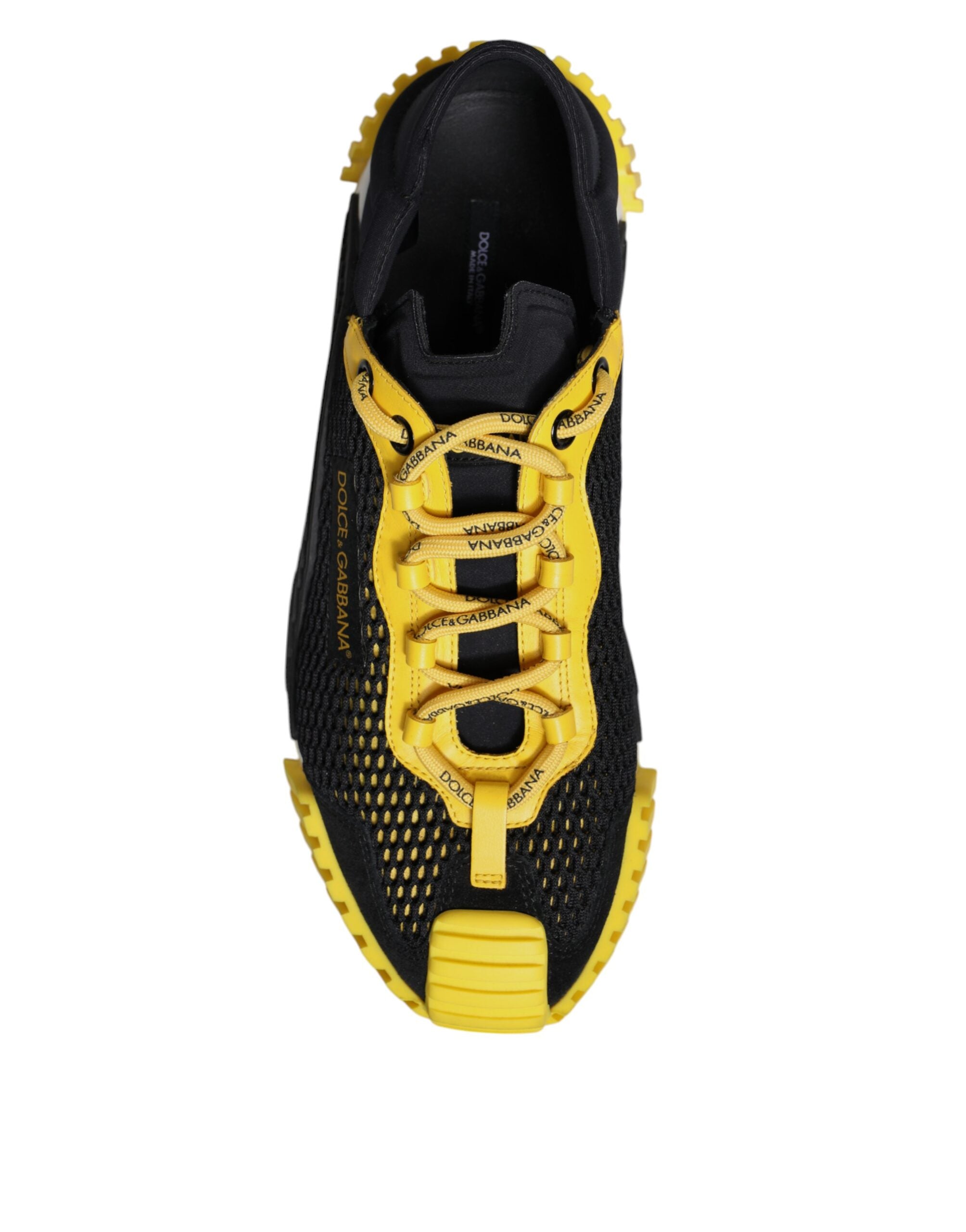 Dolce & Gabbana Black Yellow Low Top NS1 Sneakers Shoes -   -  Dolce & Gabbana.