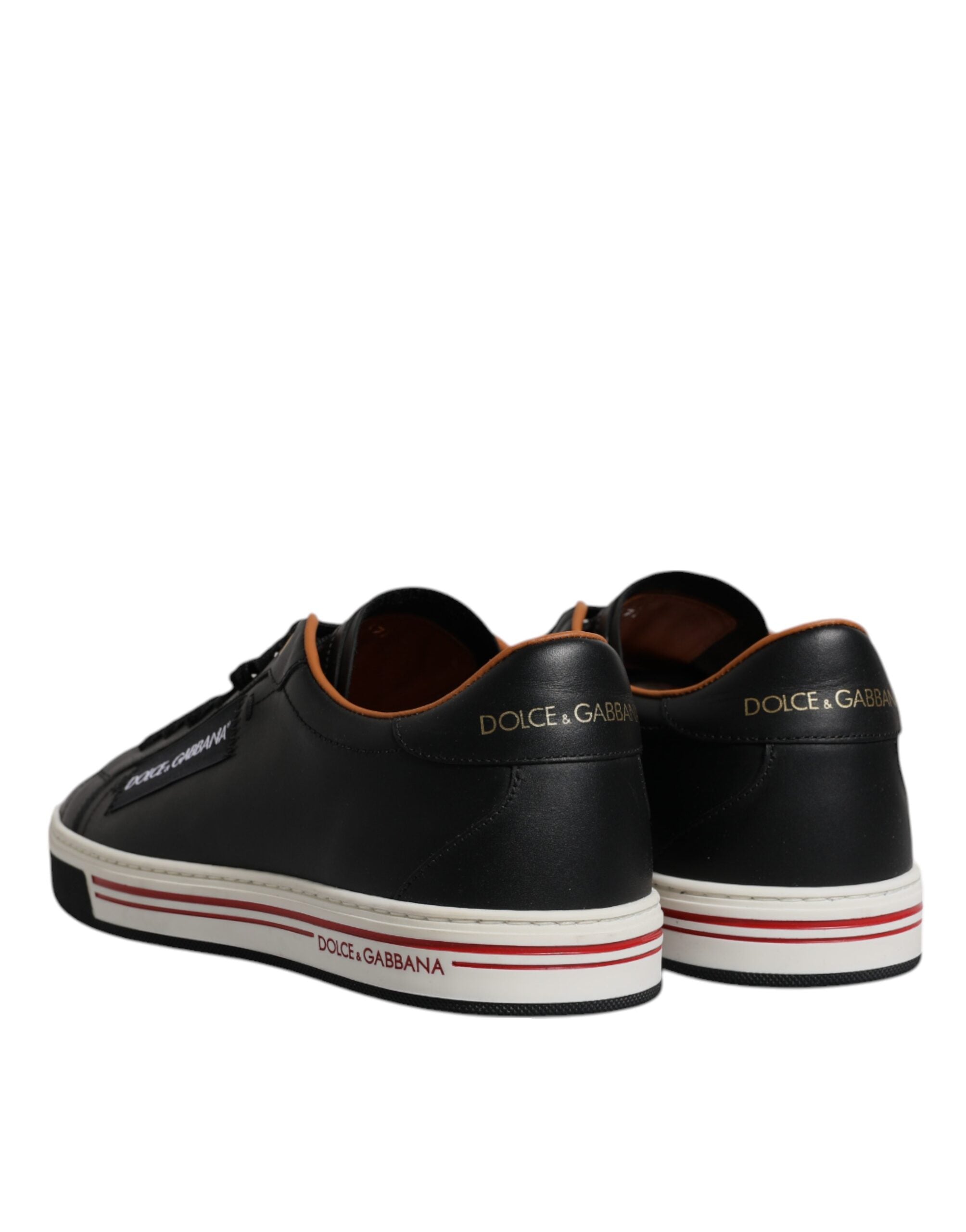 Dolce & Gabbana Black Leather Low Top Men Sneakers Shoes -   -  Dolce & Gabbana.