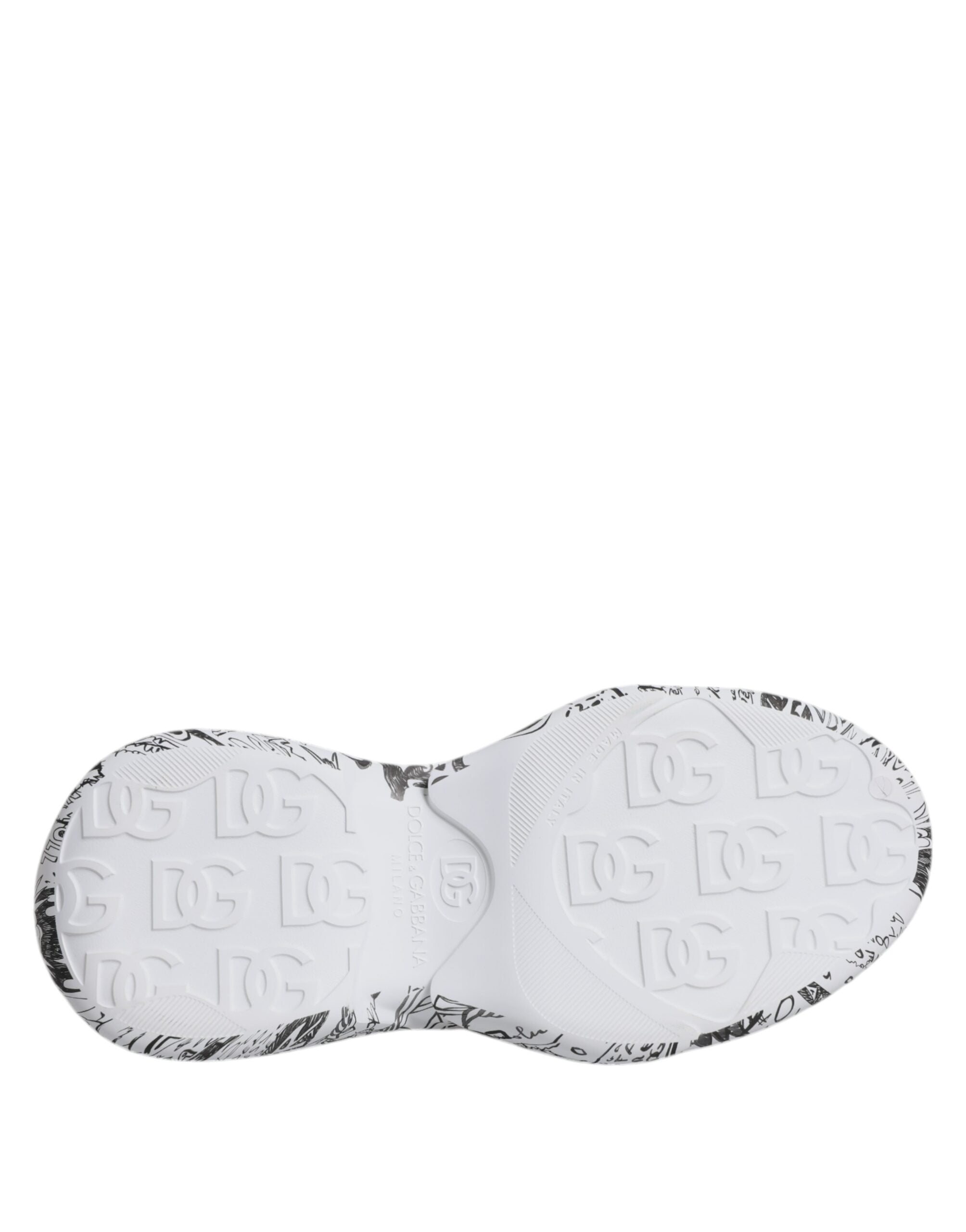 Dolce & Gabbana White Black Graffiti Daymaster Sneakers Shoes -   -  Dolce & Gabbana.