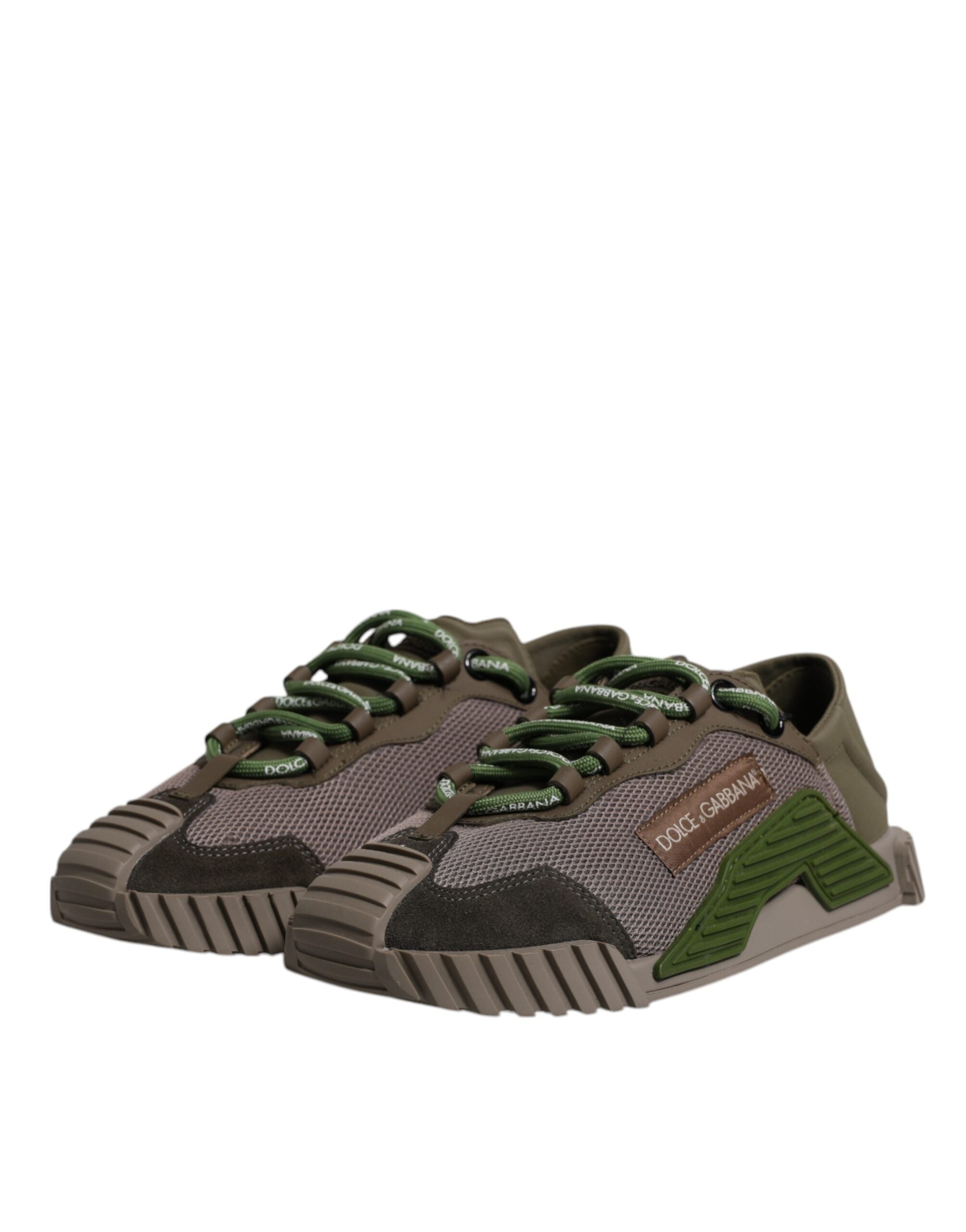 Dolce & Gabbana Army Green Low Top NS1 Men Sneakers Shoes -   -  Dolce & Gabbana.