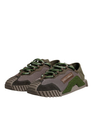 Dolce & Gabbana Army Green Low Top NS1 Men Sneakers Shoes -   -  Dolce & Gabbana.