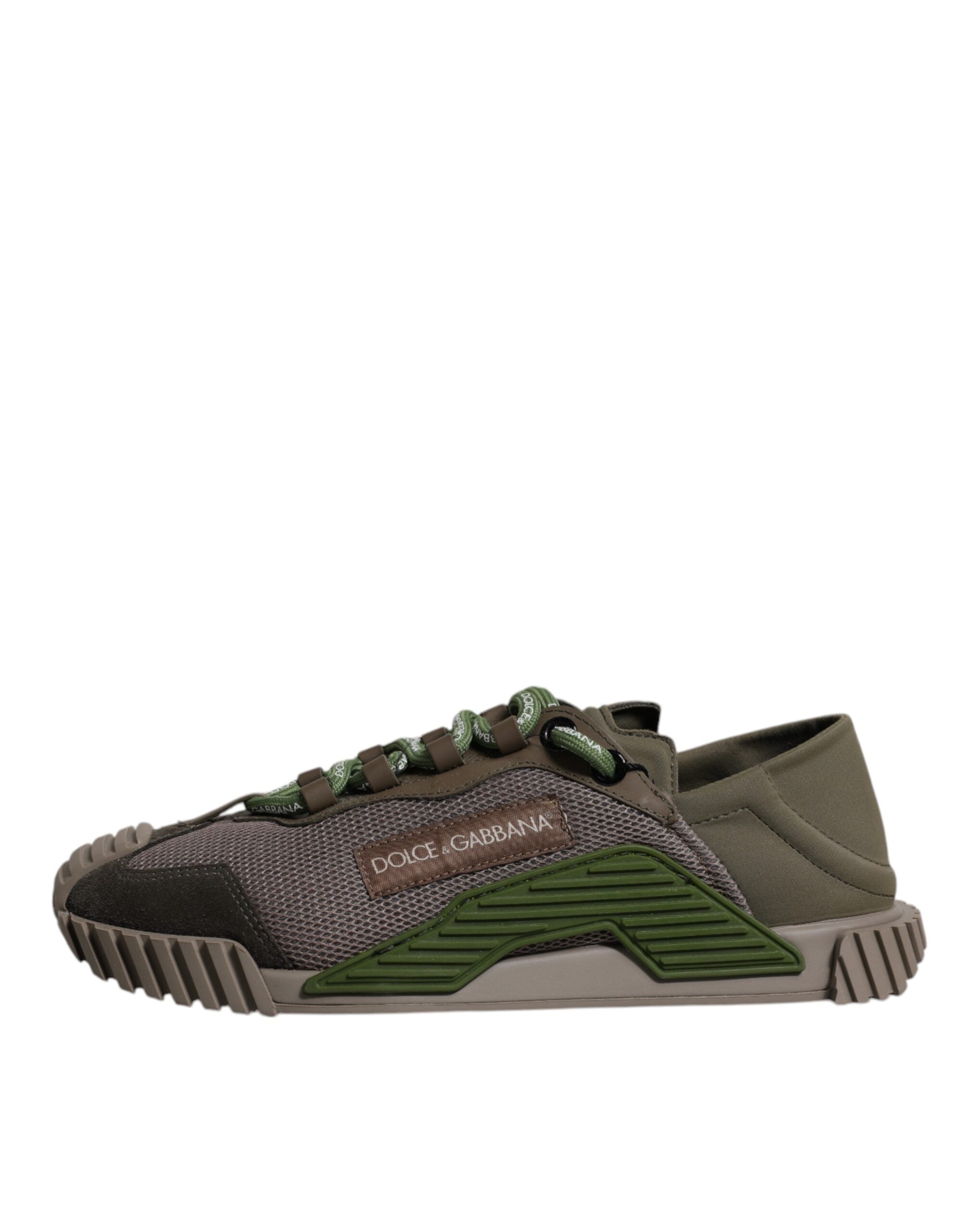 Dolce & Gabbana Army Green Low Top NS1 Men Sneakers Shoes -   -  Dolce & Gabbana.
