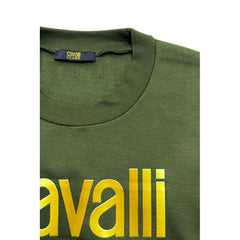 Cavalli Class Green Polyester Men's Hoodie -   -  Cavalli Class.