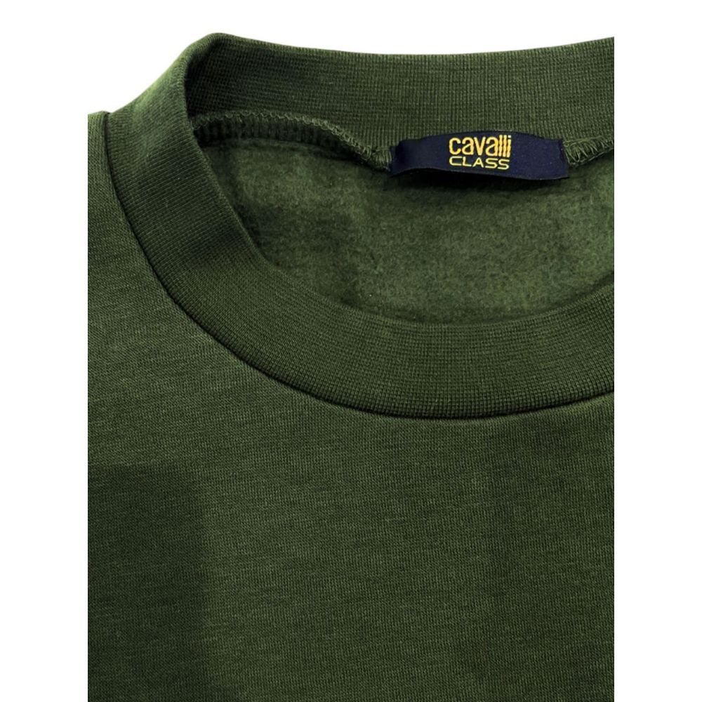 Cavalli Class Green Polyester Men Hoodie -   -  Cavalli Class.