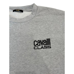 Cavalli Class Gray Polyester Men Hoodie -   -  Cavalli Class.