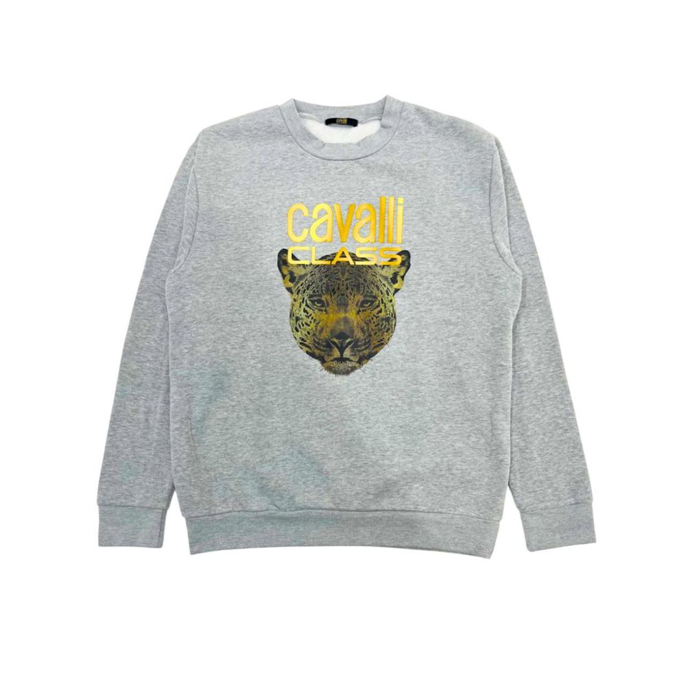 Cavalli Class Gray Polyester Women Hoodie -   -  Cavalli Class.