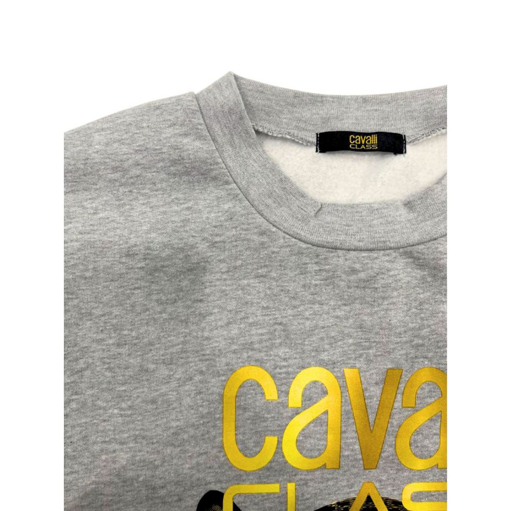 Cavalli Class Gray Polyester Women Hoodie -   -  Cavalli Class.