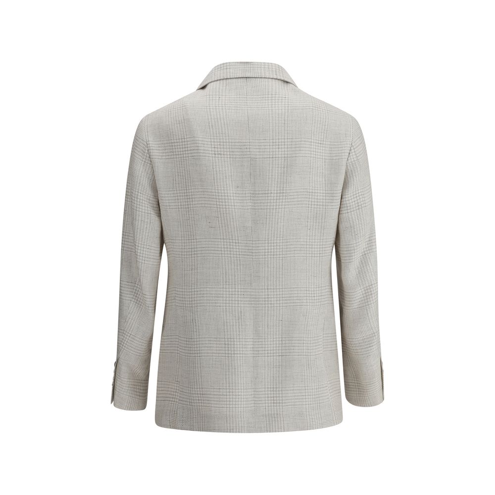 Brunello Cucinelli Single-breasted check Blazer -   -  Brunello Cucinelli.