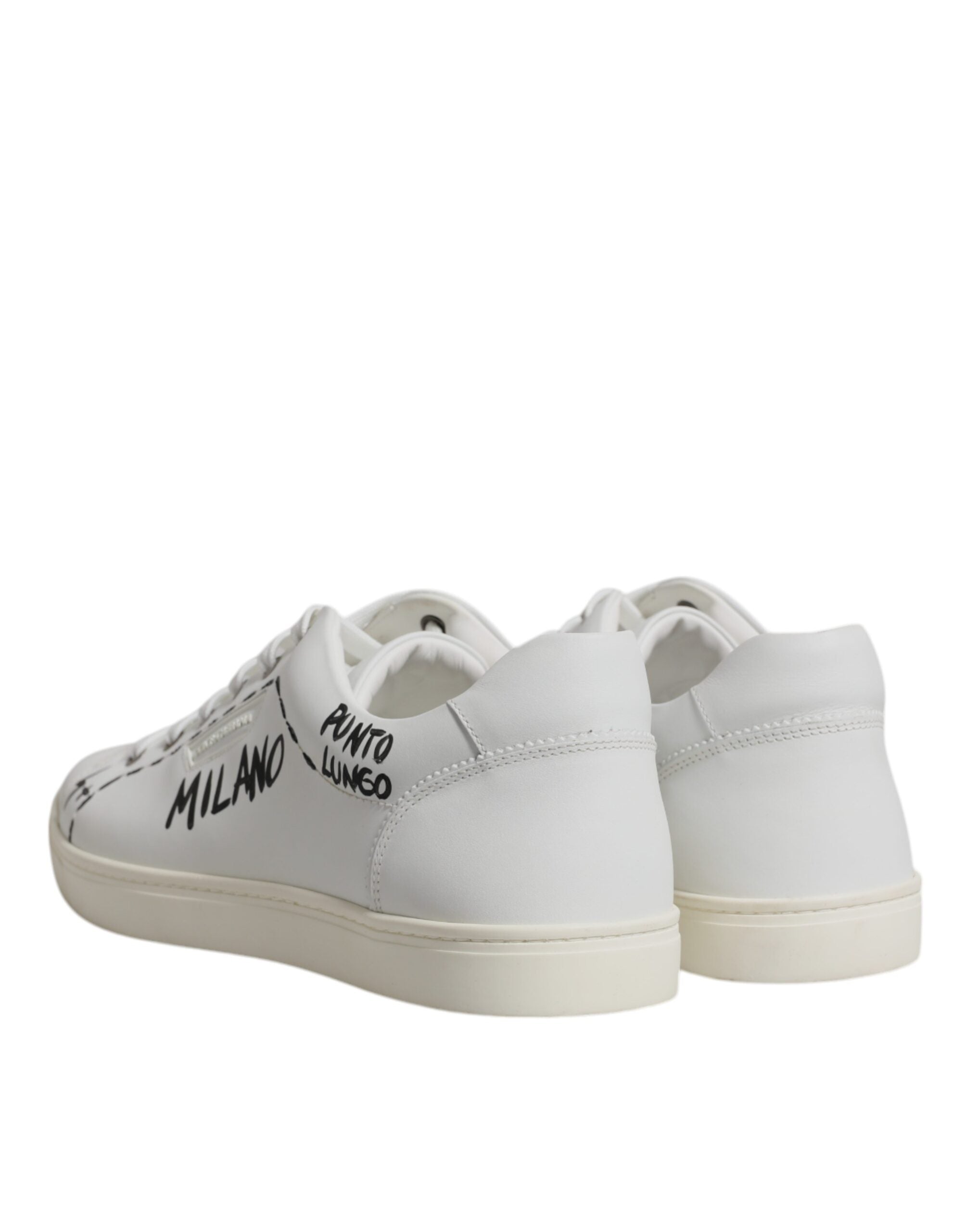 Dolce & Gabbana White Leather Milano Low Top Sneakers Shoes -   -  Dolce & Gabbana.