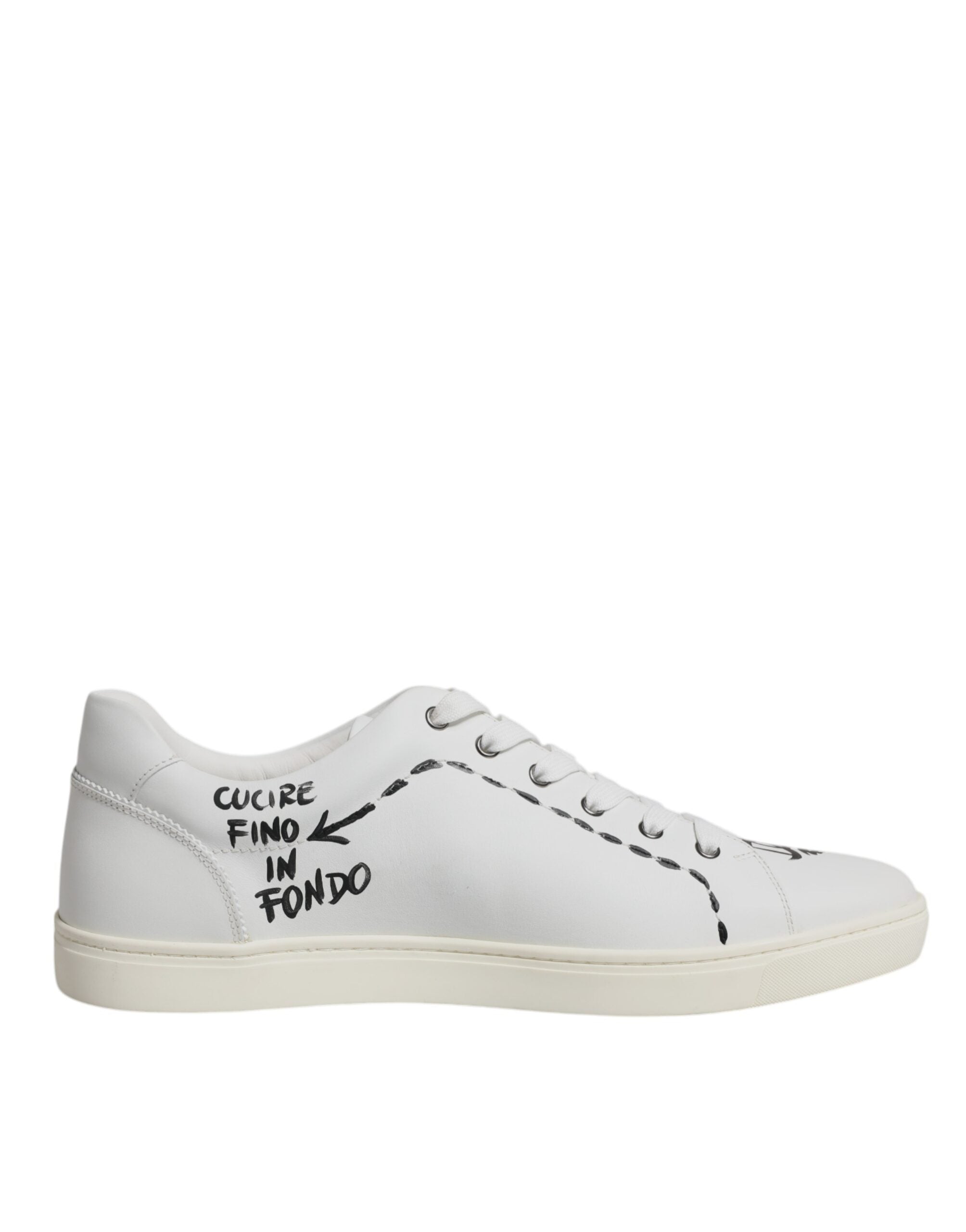 Dolce & Gabbana White Leather Milano Low Top Sneakers Shoes -   -  Dolce & Gabbana.