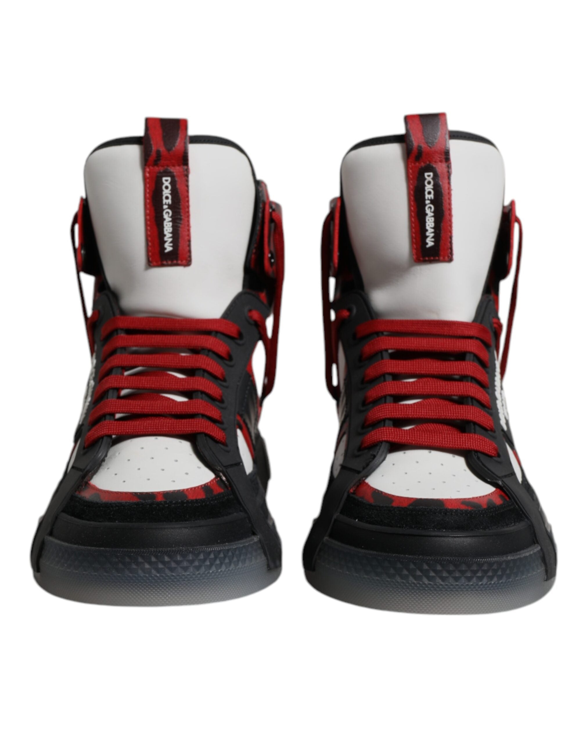 Dolce & Gabbana Multicolor Leather High Top Sneakers Shoes -   -  Dolce & Gabbana.
