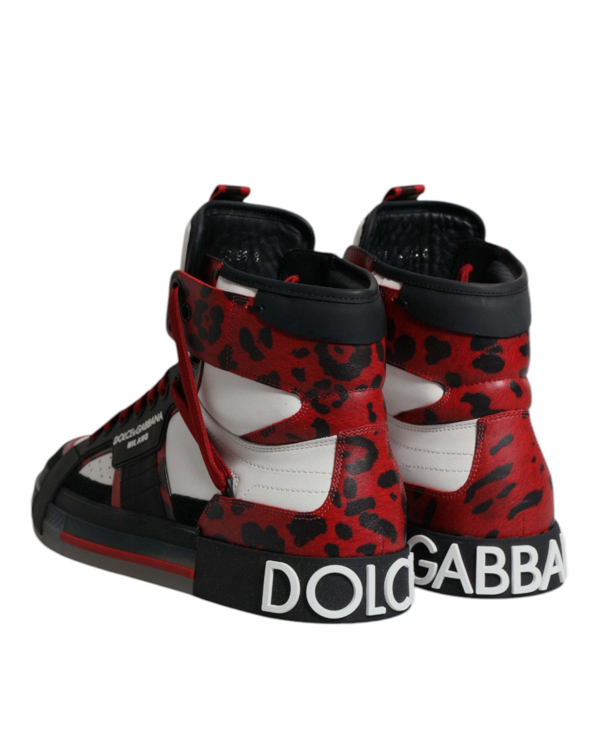Dolce & Gabbana Multicolor Leather High Top Sneakers Shoes -   -  Dolce & Gabbana.