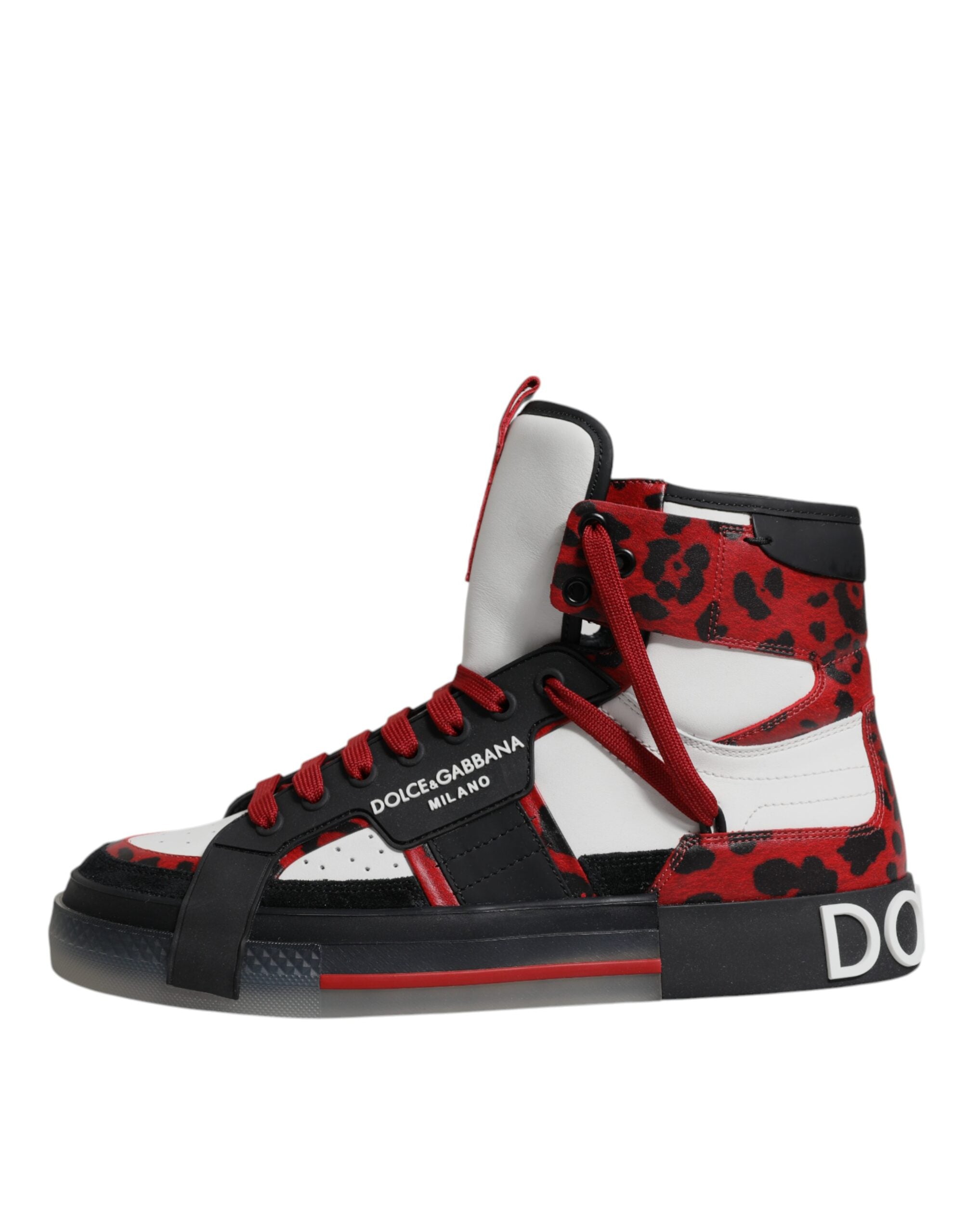 Dolce & Gabbana Multicolor Leather High Top Sneakers Shoes -   -  Dolce & Gabbana.