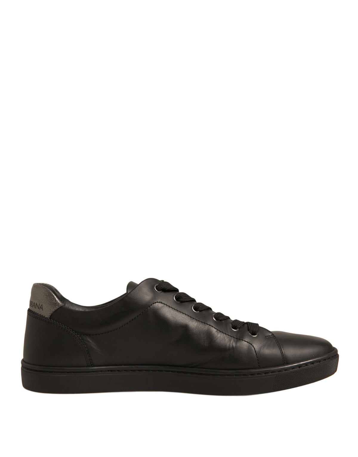 Dolce & Gabbana Black Leather Heart Embellished Sneakers Shoes -   -  Dolce & Gabbana.