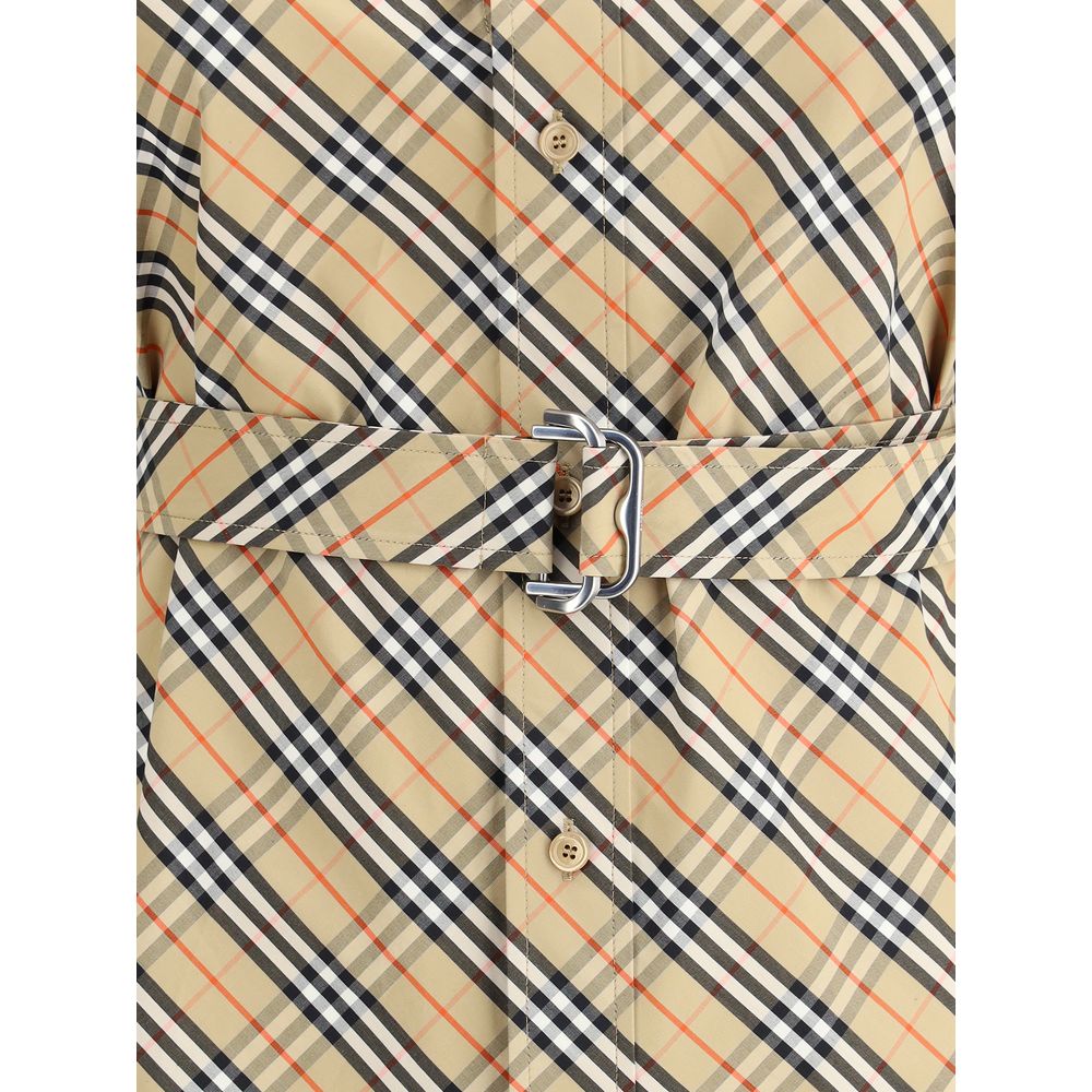 Burberry Archivio Check shirt Dress -   -  Burberry.