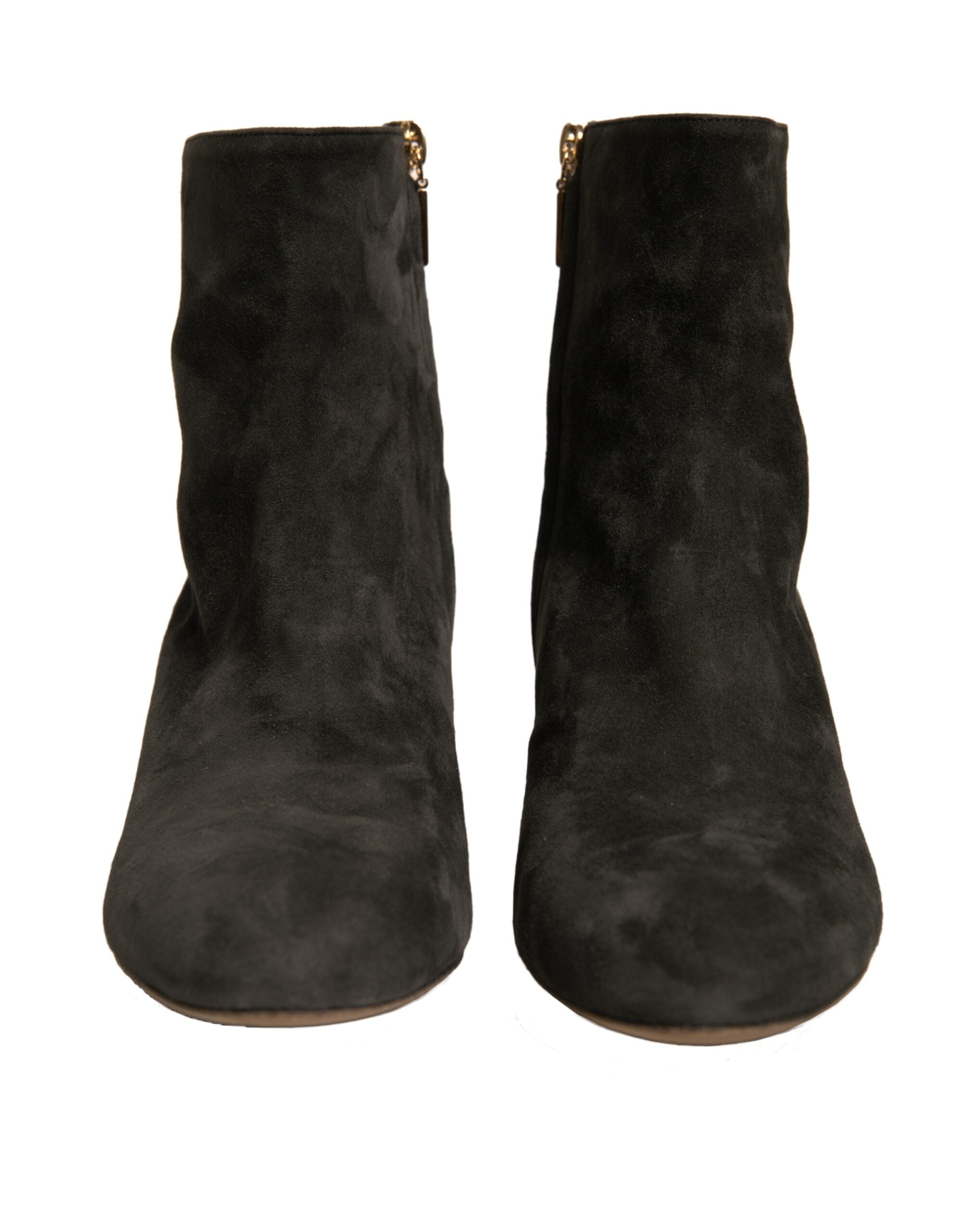 Dolce & Gabbana Black Embellished Heel Ankle Boots Shoes -   -  Dolce & Gabbana.