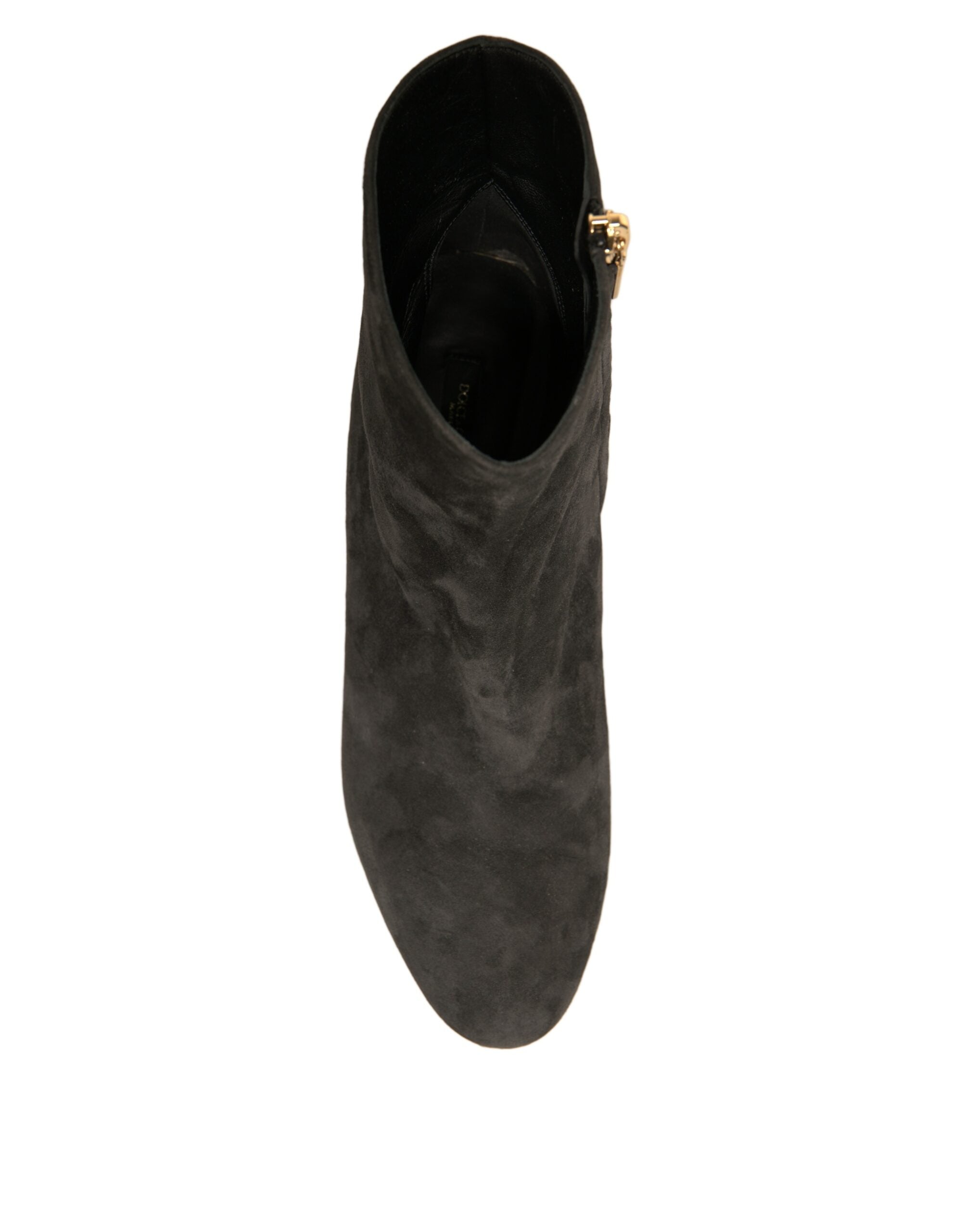 Dolce & Gabbana Black Embellished Heel Ankle Boots Shoes -   -  Dolce & Gabbana.