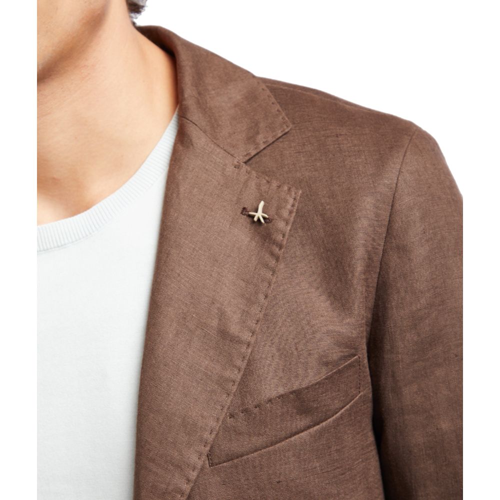 AT.P.CO Brown Linen Blazer -   -  AT.P.CO.