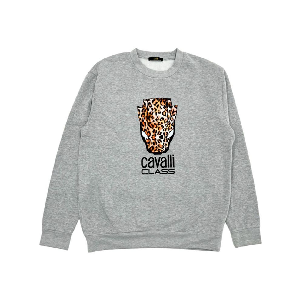 Cavalli Class Gray Polyester Women Hoodie -   -  Cavalli Class.