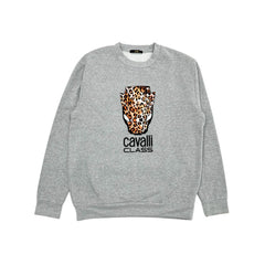 Cavalli Class Gray Polyester Women Hoodie -   -  Cavalli Class.