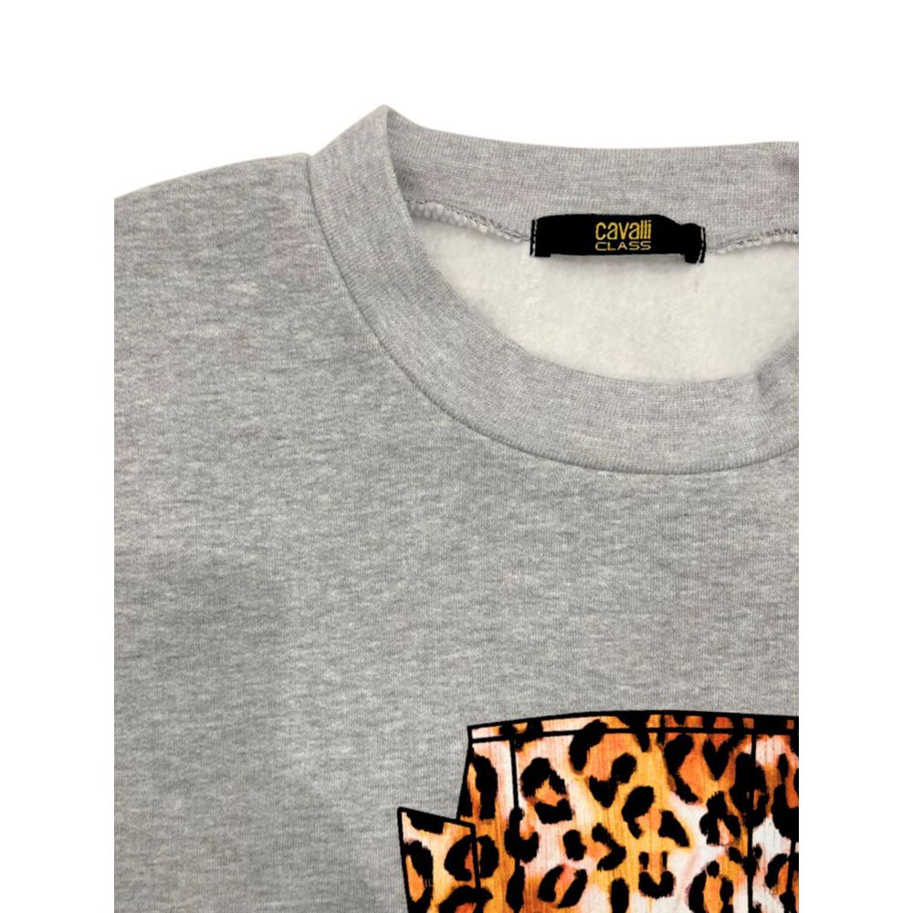 Cavalli Class Gray Polyester Women Hoodie -   -  Cavalli Class.
