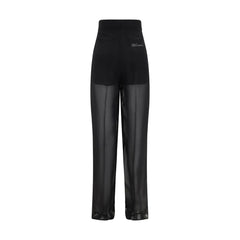 Blumarine Semi-sheer georgette Pants -   -  Blumarine.