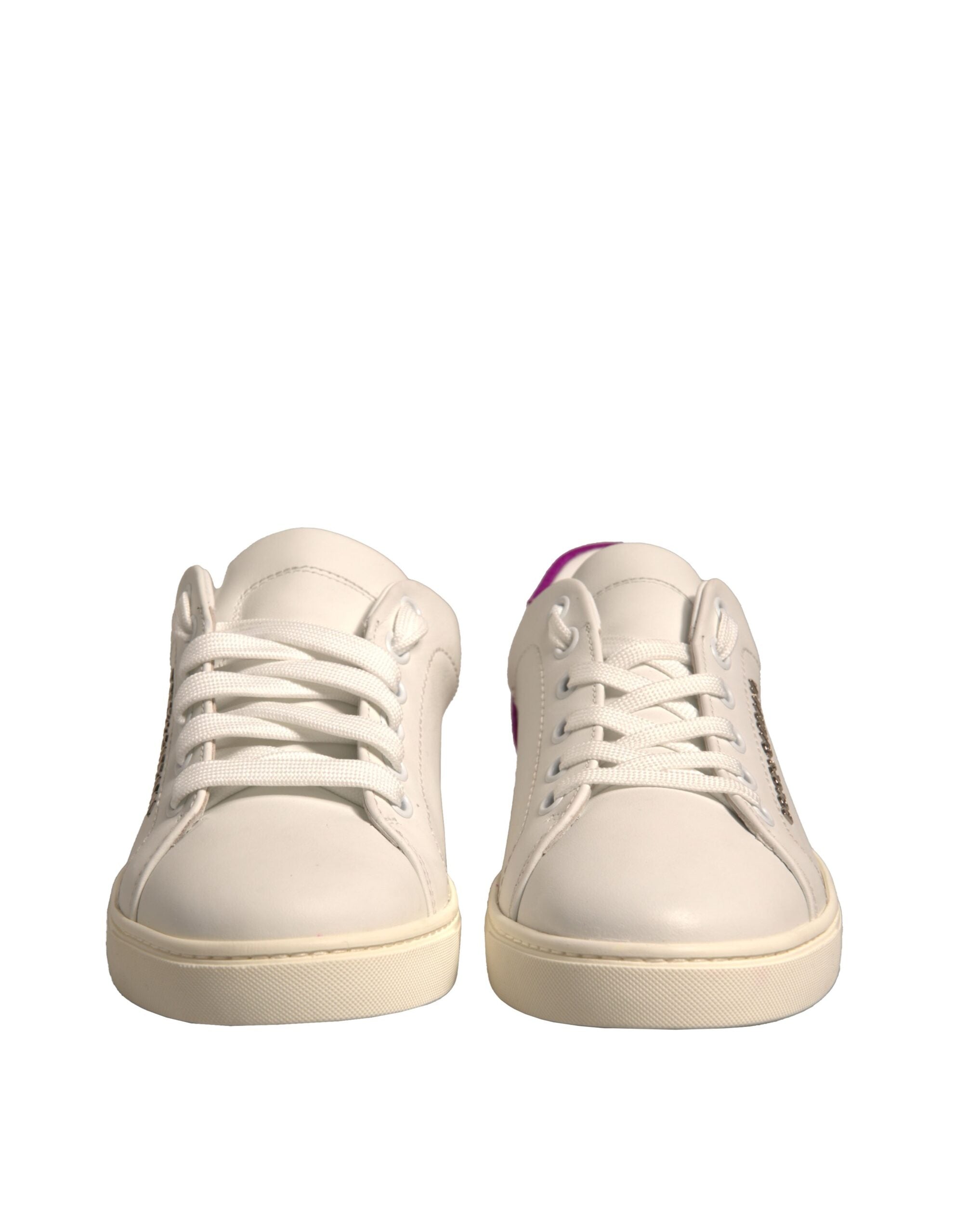 Dolce & Gabbana White Suede Leather Low Top Sneakers Shoes -   -  Dolce & Gabbana.