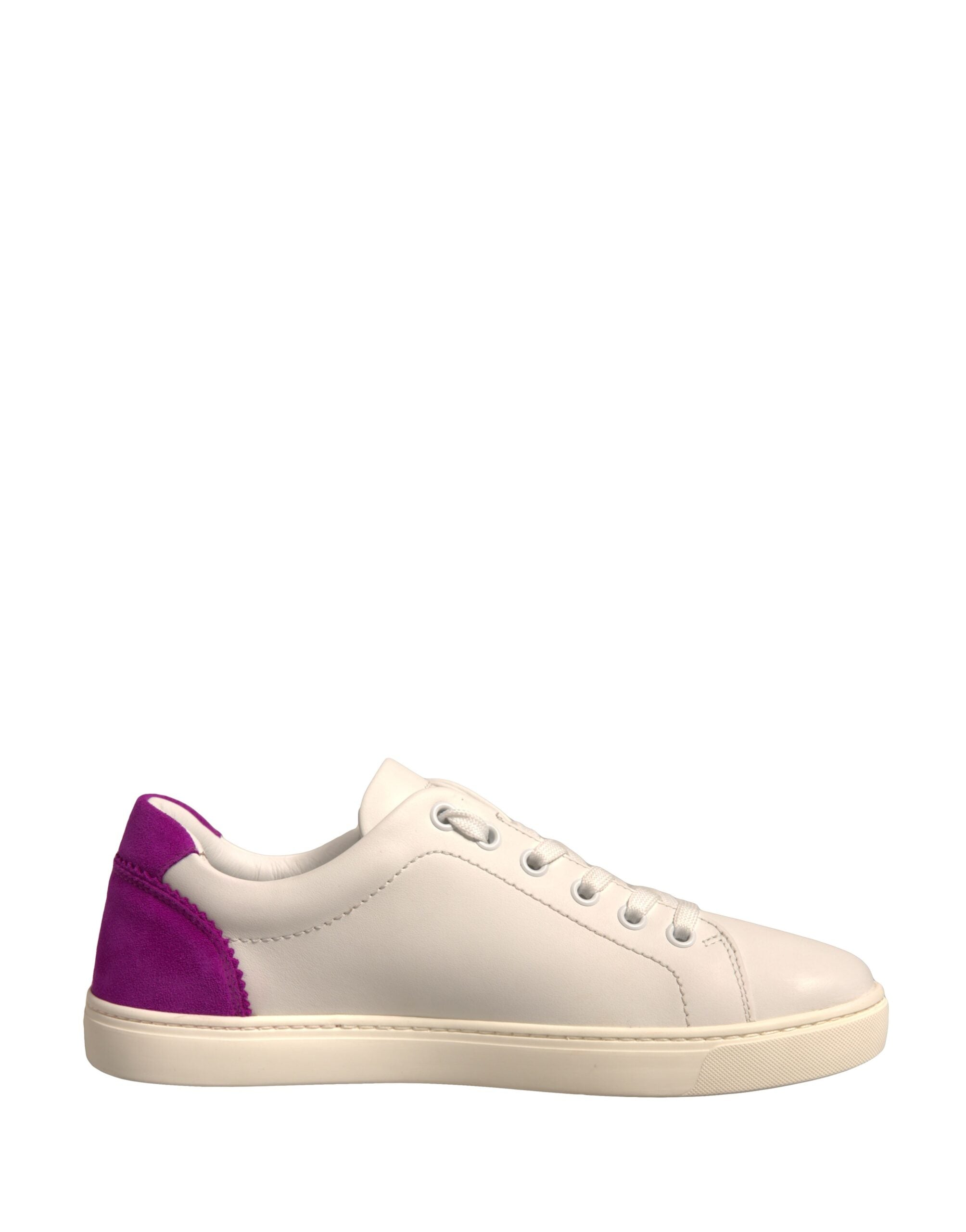 Dolce & Gabbana White Suede Leather Low Top Sneakers Shoes -   -  Dolce & Gabbana.