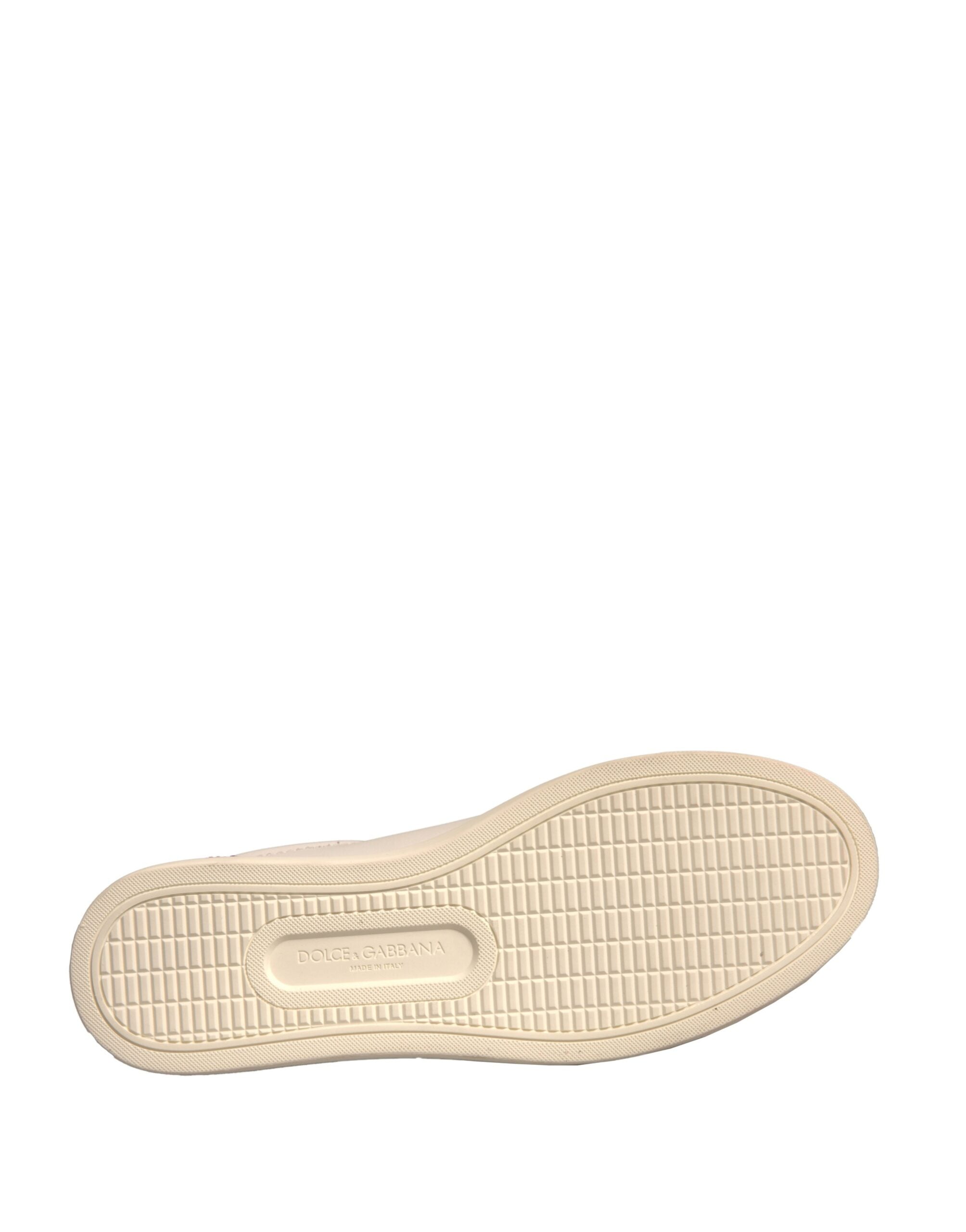 Dolce & Gabbana White Suede Leather Low Top Sneakers Shoes -   -  Dolce & Gabbana.