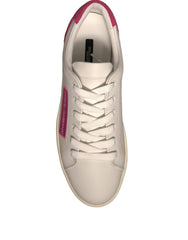 Dolce & Gabbana White Suede Leather Low Top Sneakers Shoes -   -  Dolce & Gabbana.