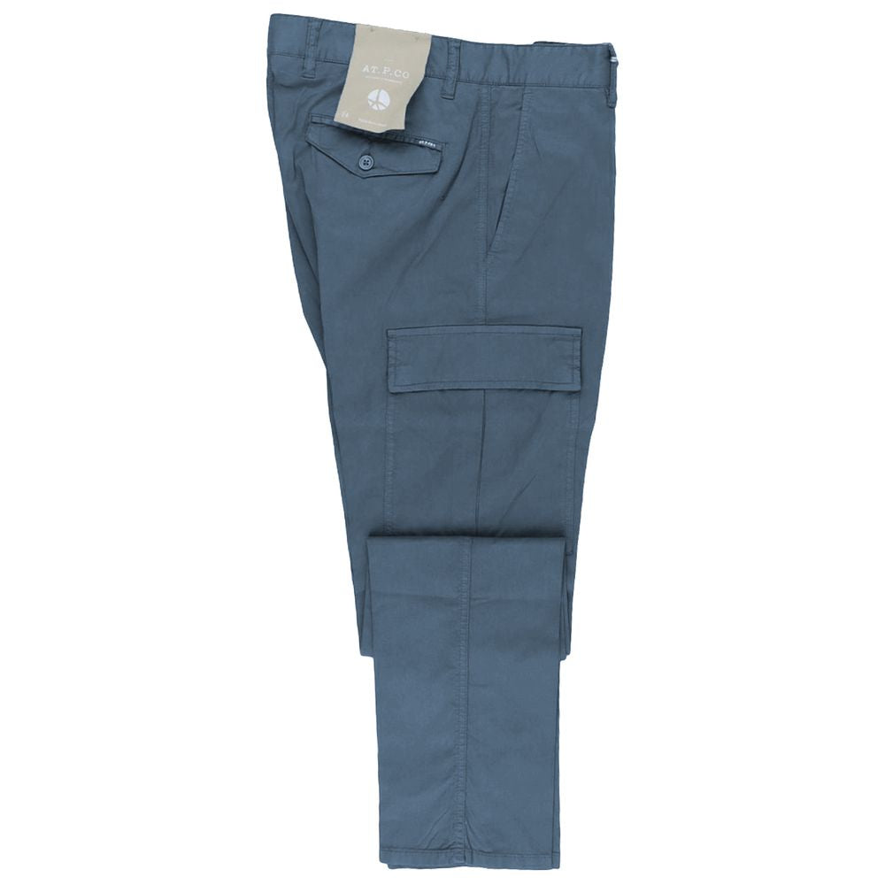 AT.P.CO Light Blue Cotton Men Trouser -   -  AT.P.CO.