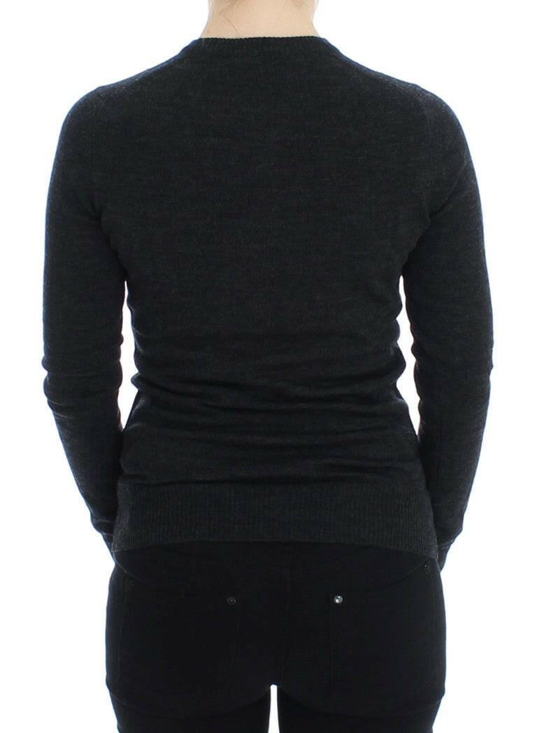 Dolce & Gabbana Gray Wool Button Cardigan Sweater -   -  Dolce & Gabbana.