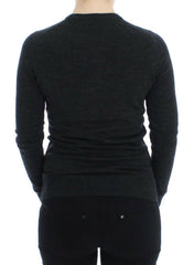 Dolce & Gabbana Gray Wool Button Cardigan Sweater -   -  Dolce & Gabbana.