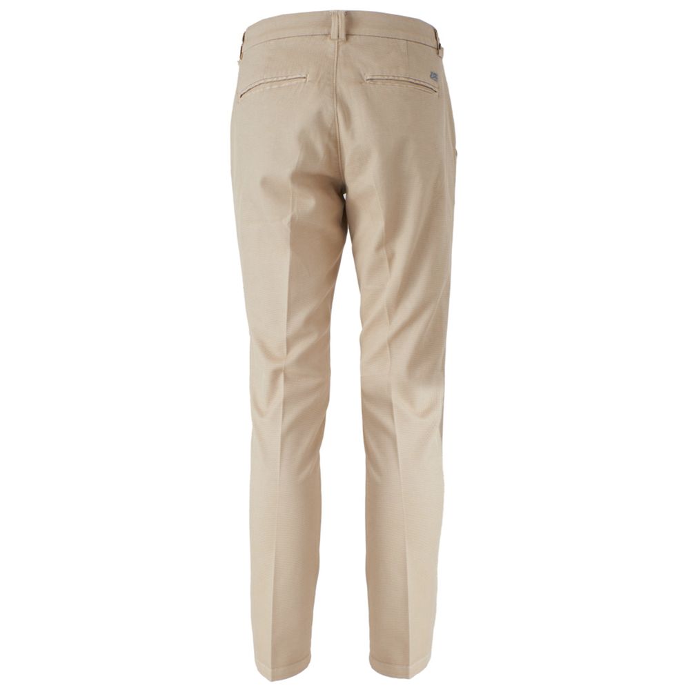 Yes Zee Beige Cotton Men Trousers -   -  Yes Zee.