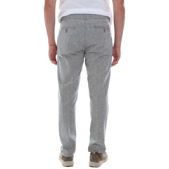 Yes Zee Gray Linen Men Trouser -   -  Yes Zee.