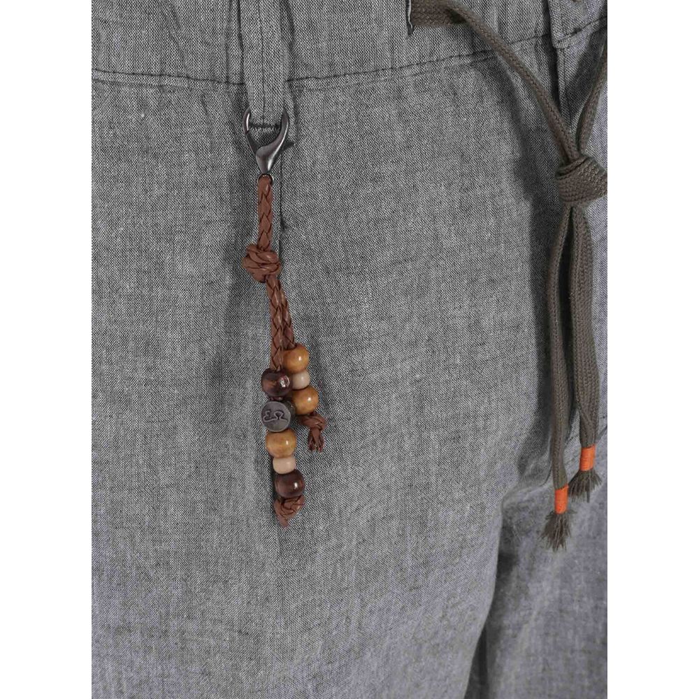 Yes Zee Gray Linen Men Trouser -   -  Yes Zee.