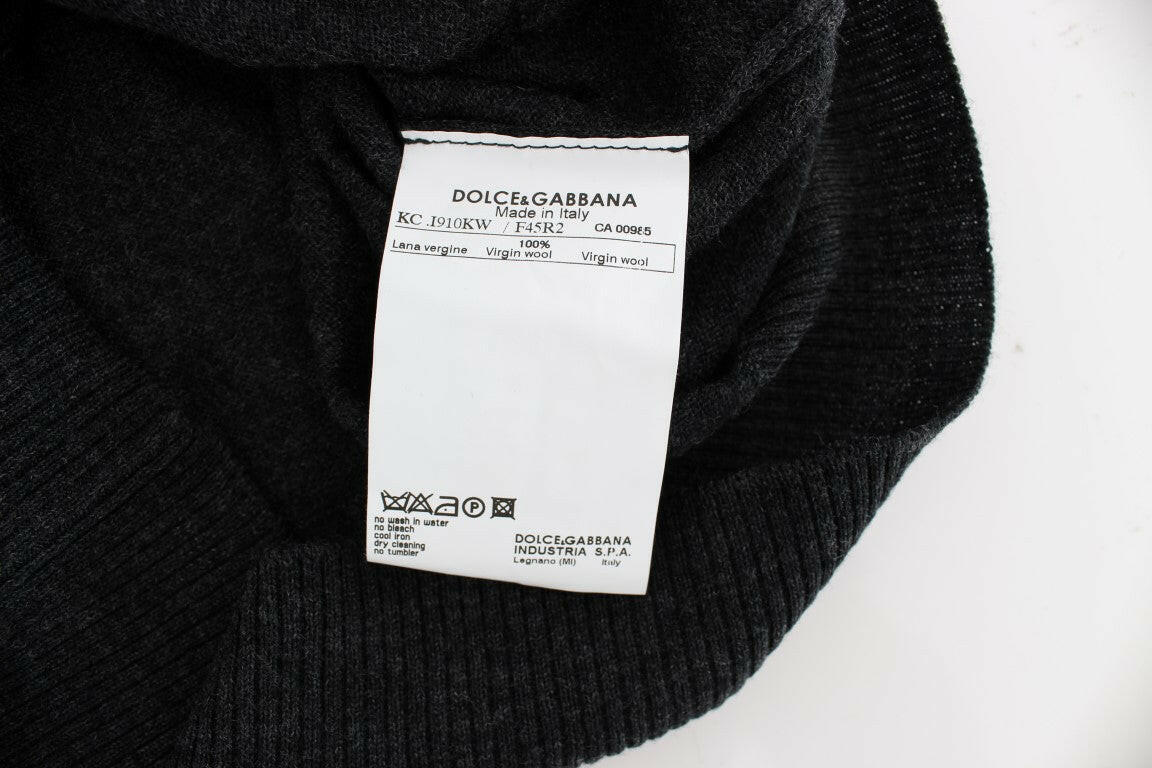Dolce & Gabbana Gray Wool Button Cardigan Sweater -   -  Dolce & Gabbana.