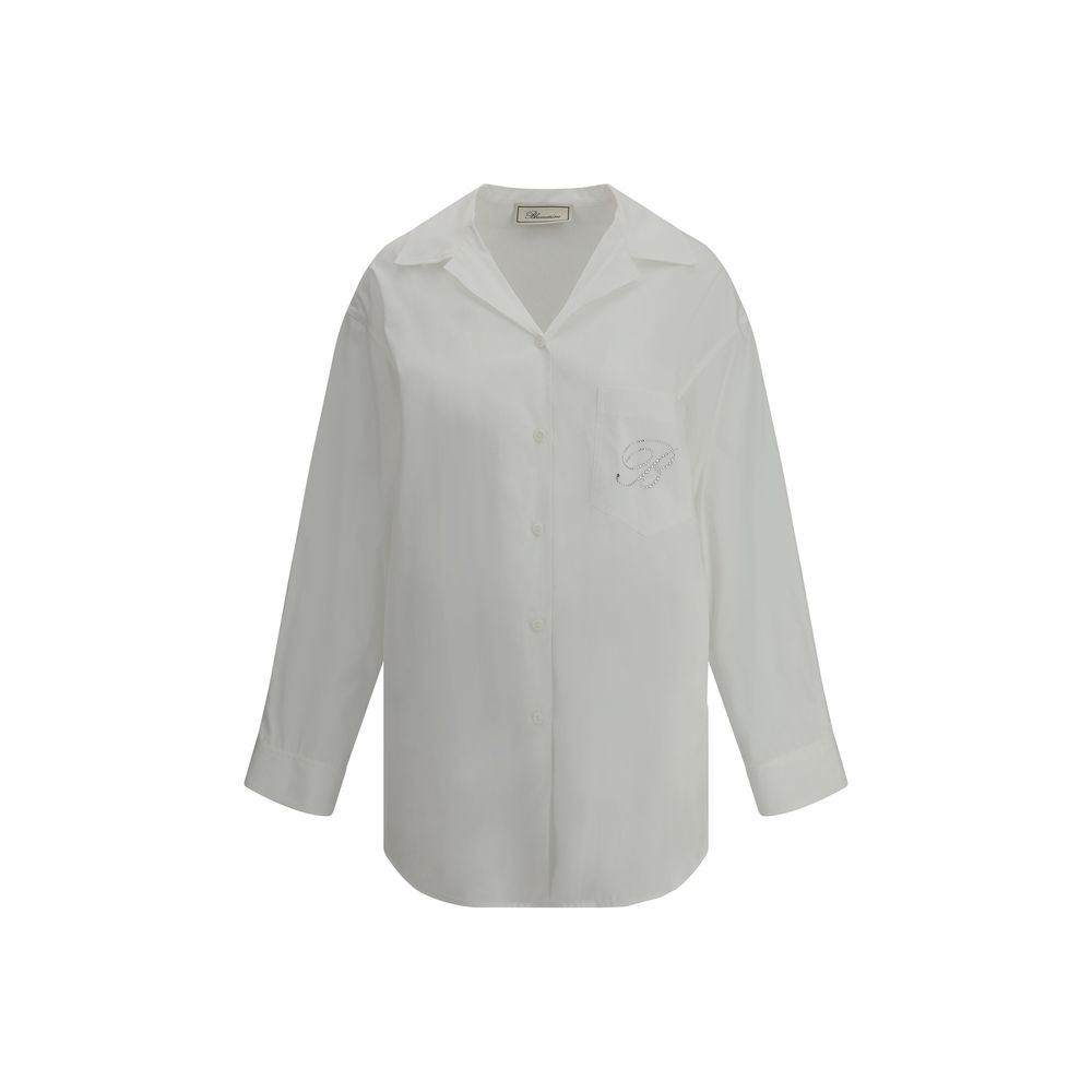 Blumarine Shirt with strassed logo -   -  Blumarine.