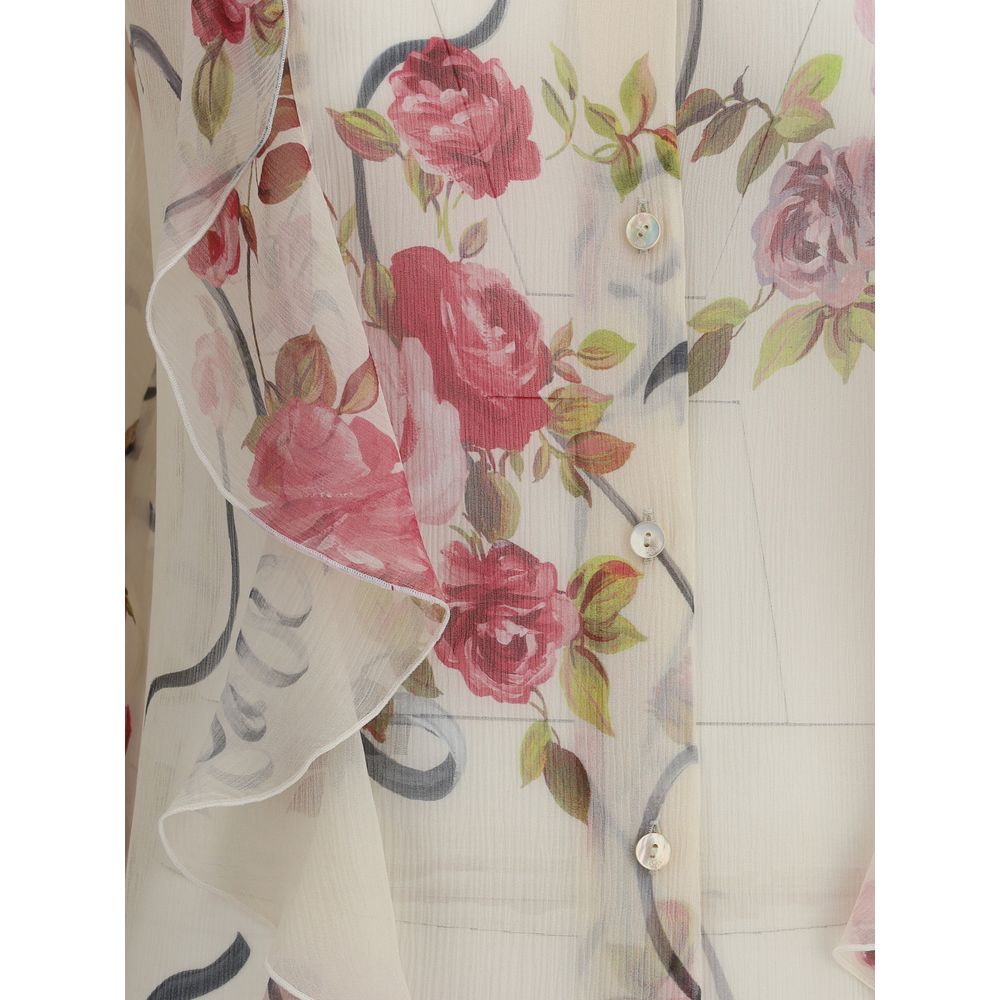 Blumarine Floral silk chiffon Shirt -   -  Blumarine.
