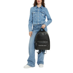 Calvin Klein Jeans Black Polyethylene Backpack -  Luxury Backpacks for Women -  Calvin Klein Jeans.
