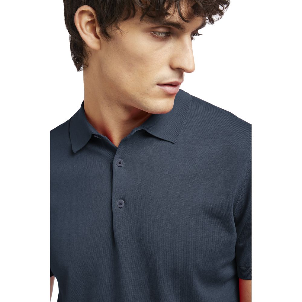AT.P.CO Blue Cotton Polo Shirt -   -  AT.P.CO.