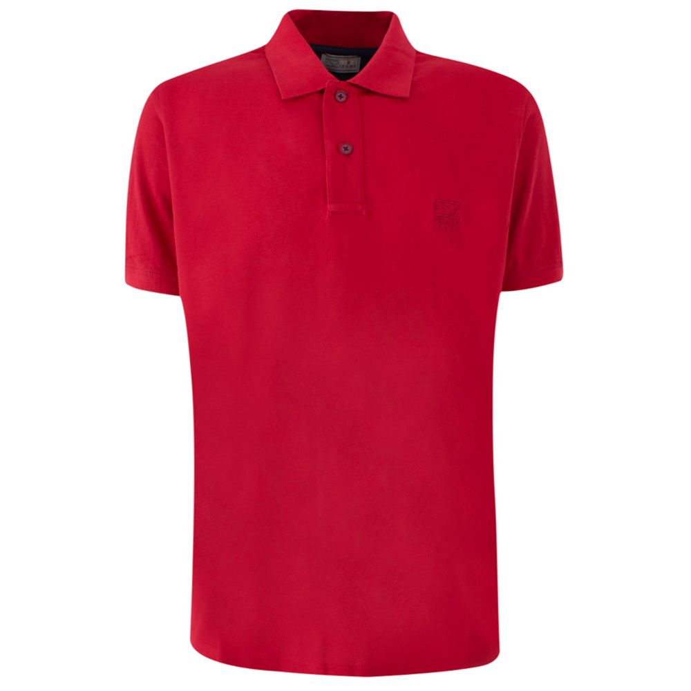 Yes Zee Red Cotton Men Polo Shirt -   -  Yes Zee.