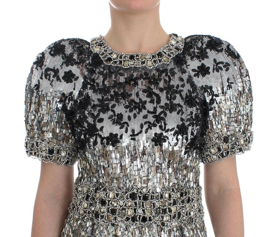 Dolce & Gabbana Crystal Silver Runway Handmade Dress -   -  Dolce & Gabbana.