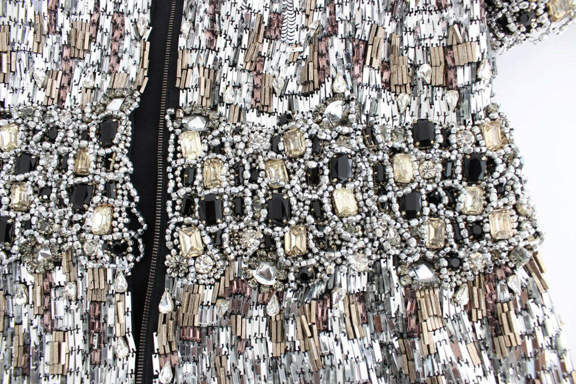 Dolce & Gabbana Crystal Silver Runway Handmade Dress -   -  Dolce & Gabbana.