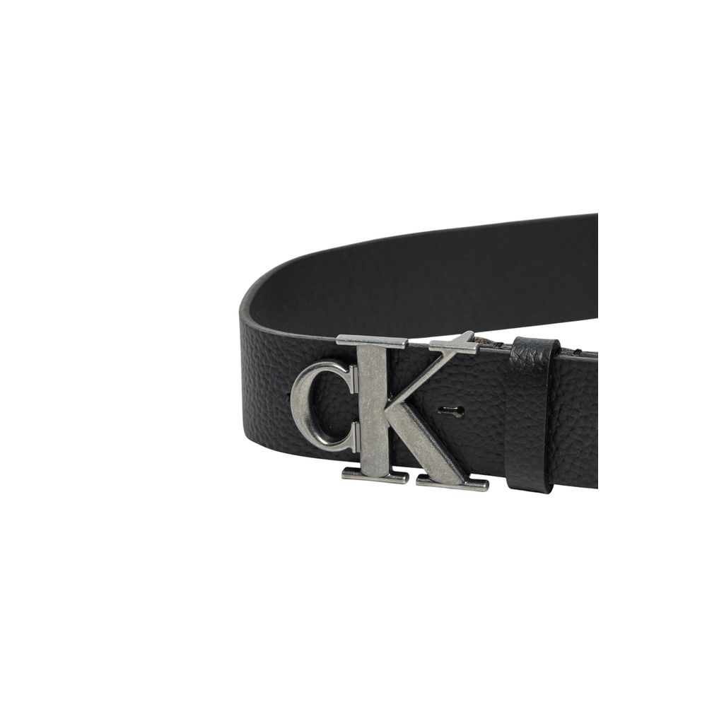 Calvin Klein Jeans Black Leather Belt -   -  Calvin Klein Jeans.